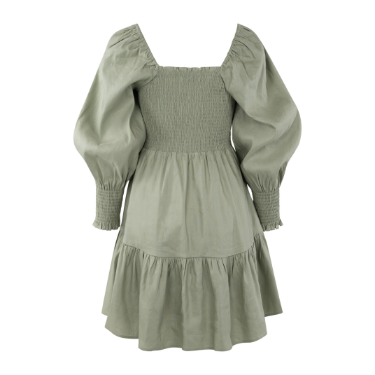 Milagros Dress Lilypad L Stretch linen dress