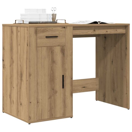 Skrivebord artisan eik 100x49x75 cm konstruert tre