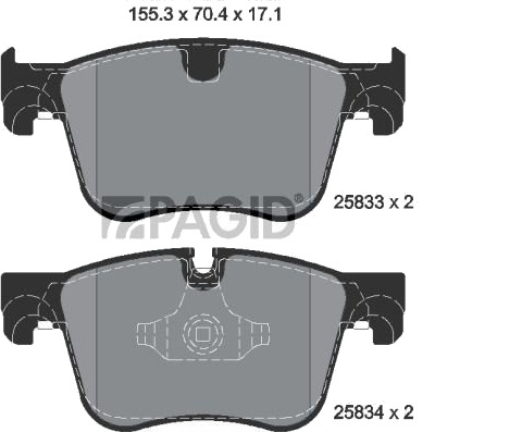 PAGID T2292N Bremseklosser