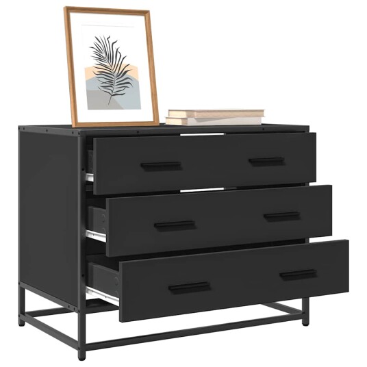 Kommode svart 70x41x56 cm konstruert tre 8721102841330