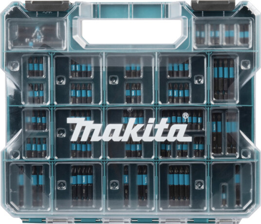 Makita Impact Black Bitssett 100 Deler med Transparent Lokk og Dobbelsidig Etui Makita Impact Black Bitssett 100 Deler med Transparent Lokk og Dobbelsidig Etui