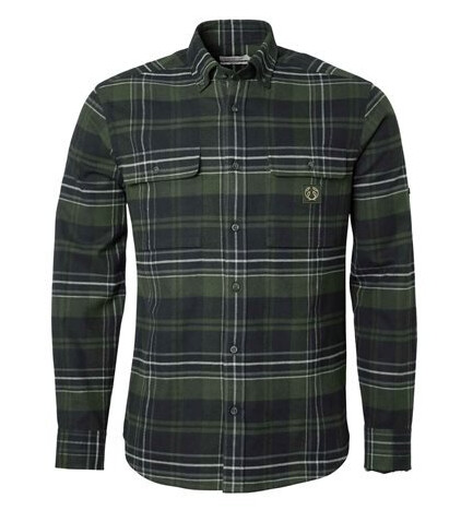Chevalier Heron Flannel ShirtMen October Green Checked