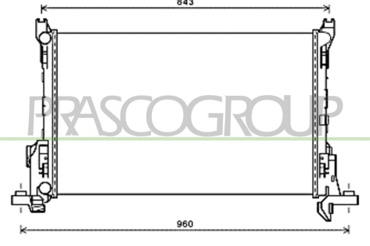 PRASCO FT900R001 Radiator motorkjøling