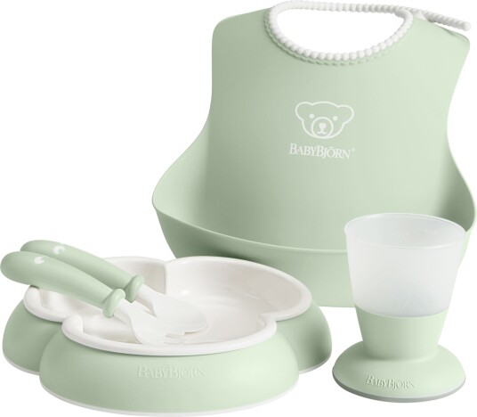 Babybjörn Babybjørm Spisesett Baby 4pk Baby Dinner Set Grønn