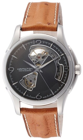 Hamilton Herreklokke H32565585 Jazzmaster Sort/Lær Ø40 mm