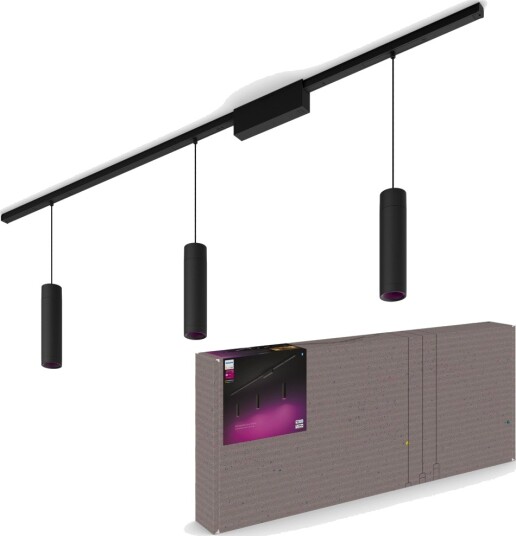 Philips Hue Perifo skinnependel, 3 spot, svart Philips Hue Perifo skinnependel, 3 spot, svart