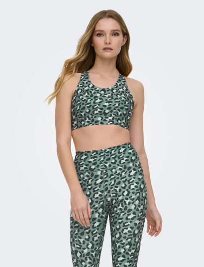 Only Play Onpmille 2 Aop Sports Bra   Green   S