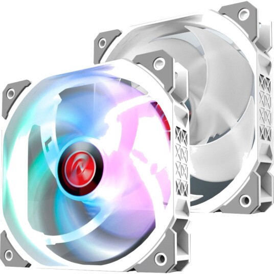 Raijintek Ageras 12 ARGB PC-vifte 120mm Hvit 2-pakning