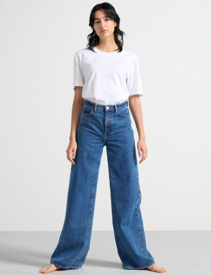 Lindex Wide Jackie Jeans Med Extra Vida Ben - Blue - 36