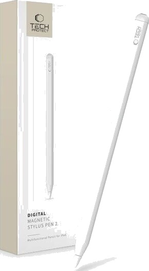 Tech-Protect Digital Magnetic Stylus Pen 2 Magnetic for iPad-nettbrett Hvit