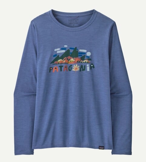 Patagonia W"s L/S Cap Cool Daily Graphic Shirt Current Blue M