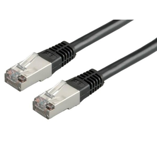 ROLINE SFTP-E0,5 BLACK  TP KABEL  CAT.5E, RJ45/RJ45 0,5 M.