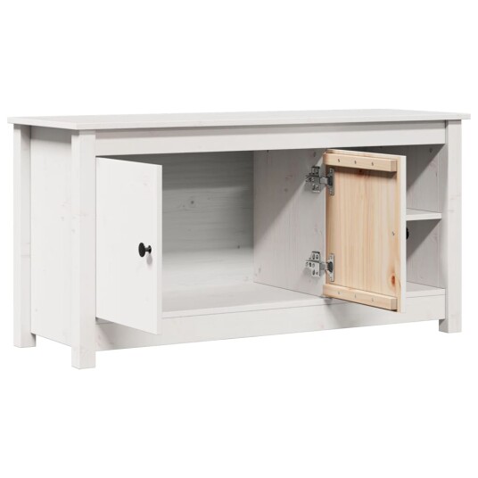 vidaXL TV-benk hvit 103x36,5x52 cm heltre furu