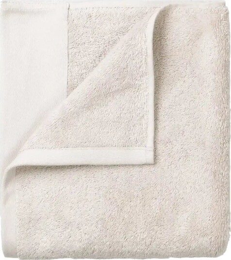 Blomus Set Of 4 Guest Hand Towels 30 X 30 Cm Riva Moonbeam White 30X 30CM