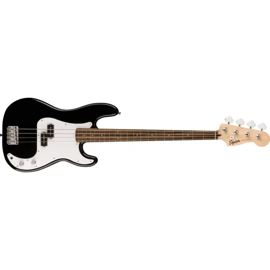 Squier Sonic Precision Bass, Laurel Hvit Pickguard, Svart