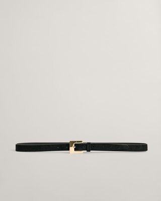 Smalt belte i semsket skinn BLACK 8032 Smalt belte i semsket skinn BLACK 8032
