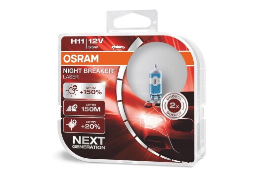 Osram H11 Night Breaker Lazer 150% Halogenpære Oppgradering