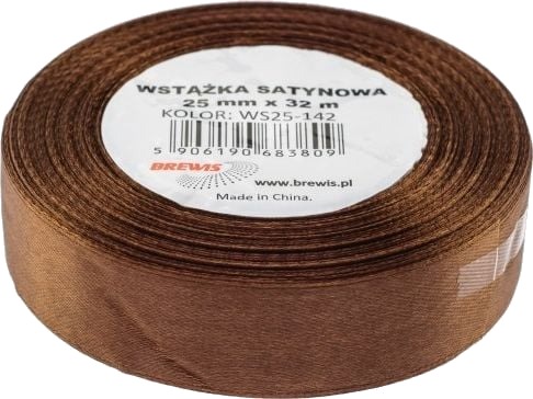 Brewis Wstążka Satynowa Brewis 25Mm/32Mm Farge 142 Brązowy Brewis Brewis Wstążka Satynowa Brewis 25Mm/32Mm Farge 142 Brązowy Brewis