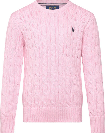 Ralph Lauren Kids Cable Knit Cotton Sweater Pink 138 149