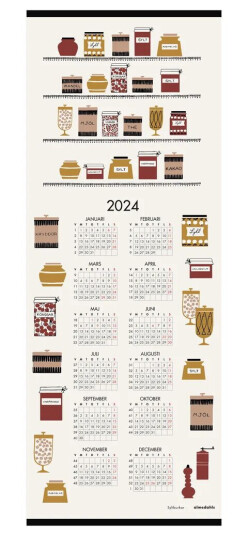 Almedahls Syltekrukker kalender 2024 35 x 90 cm