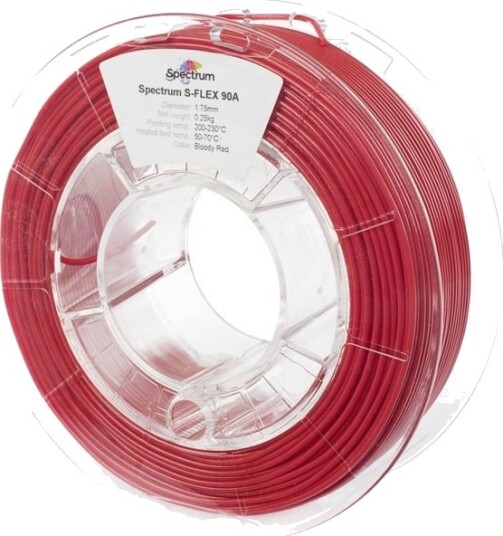Spectrum S-Flex 90A Filament 1.75 mm 250 g Bloody Red 80252