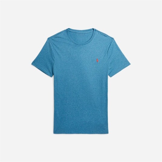 Ralph Lauren Custom Slim Fit Jersey Crewneck T-Shirt - Marine Heather Blå M