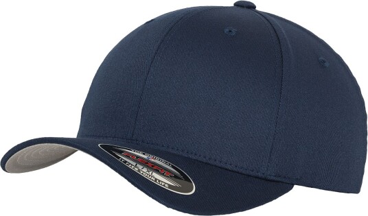 Flexfit Caps - Wooly Combed - Unisex - marineblå Flexfit Caps - Wooly Combed - Unisex - marineblå