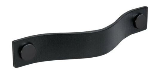 BESLAG DESIGN HÅNDTAK LOOP SVART LÆR 333164-11