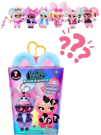 Lol Surprise Plush Surprise Dukke I Myk Kanindrakt Med 7 Overraskelser