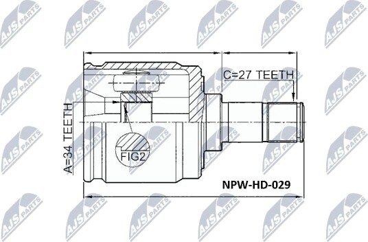 Nty Drivknute drivaksel NTY NPW HD 029
