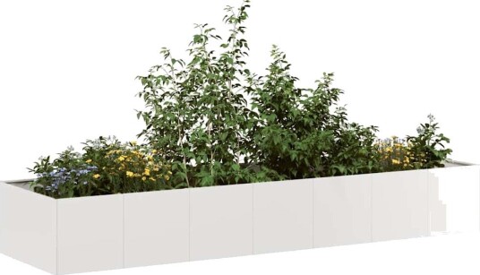 Plantekasse 280x80x40 cm rustfritt stål