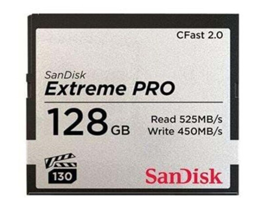 SanDisk Extreme Pro CFast 2.0-card - 525/450MB - 128GB