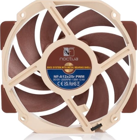 Noctua NF-A12x25r 120mm PWM Kabinettvifte Beige