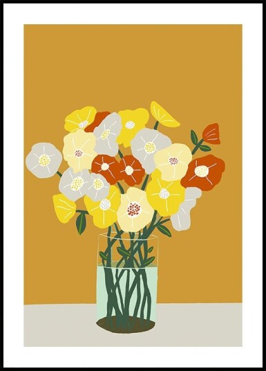 Vase of Flowers Poster Plakat / 70x100cm