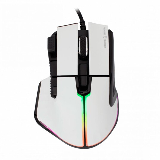 White Shark Marrok Gaming Mus med 12000 DPI - Hvit