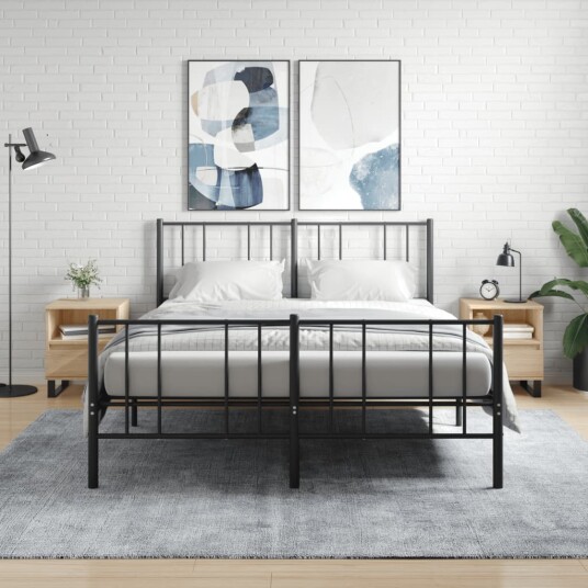 Nattbord 2 stk sonoma eik 40x35x50 cm konstruert tre 8721012110267