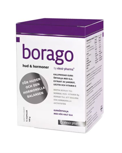 Elexir Pharma Borago GLA-Olje 72 kapsler Elexir Pharma Borago GLA-Olje 72 kapsler