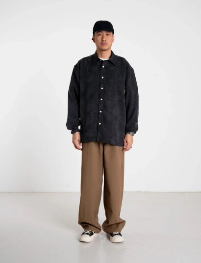 Woodbird Wbbuzo Paisley Shirt - Black - XL