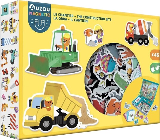 Auzou Magnetic Set Construction Site Multi/patterned ONE SIZE