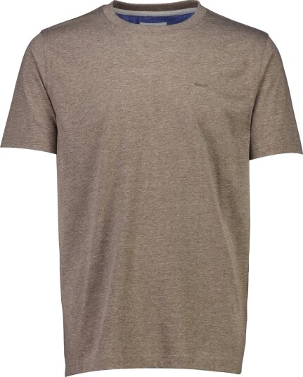 Bison Basic O Neck Tee With Small Bison Logo STONE XXL