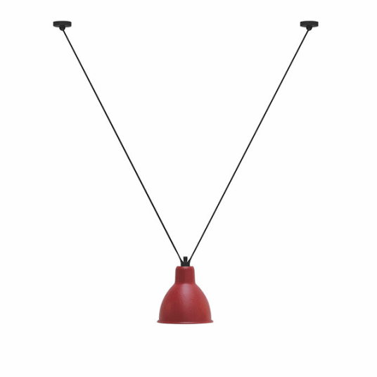Lampe Gras N323 XL Taklampe Matt Rød Round