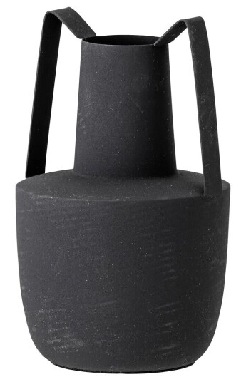 Bloomingville metallvase med hank 20,5 cm Svart