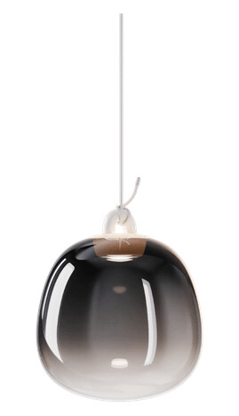 Lodes Oblò Taklampe Liten 2700K Glossy Smoke/ Hvit