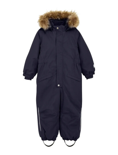 Minymo Snow Suit W. Fur Navy 98