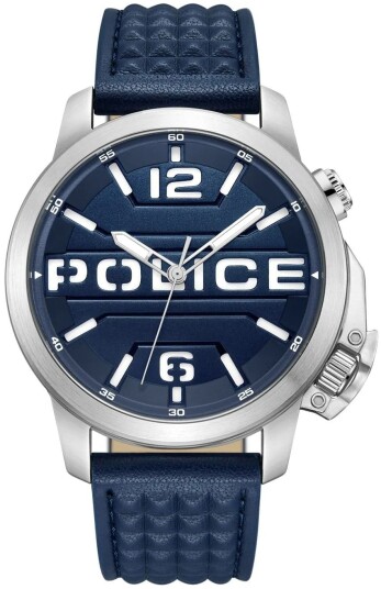 Police Herreklokke PEWJD0021702 Automated Blå/Lær Ø44 mm Police Herreklokke PEWJD0021702 Automated Blå/Lær Ø44 mm