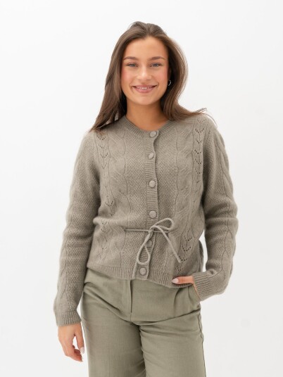Selected Femme Vera Long Sleeve Knit Belt Cardigan Grønn L