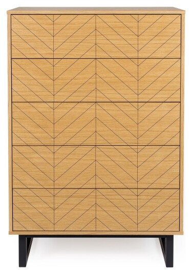 Woodman Camden Kommode, Herringbone Print, Eik Unoliving