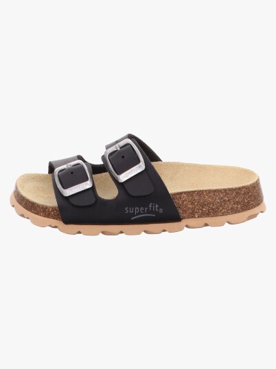Superfit Kids' Fussbettpantoffel Black 30, Black