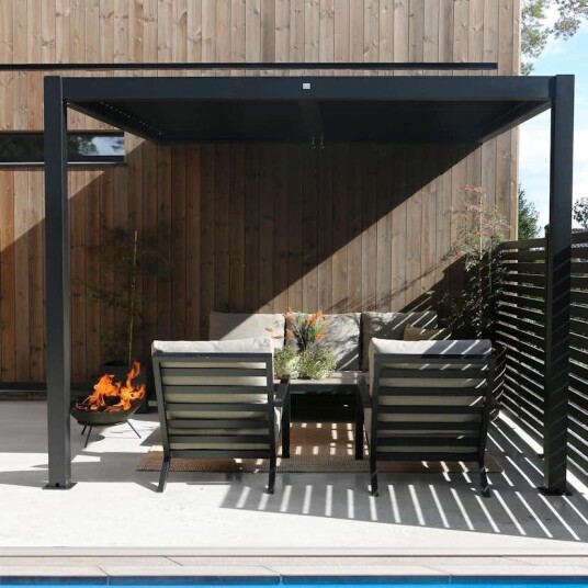 Pergola Krifon Stavern Veggmontert 3x3 m