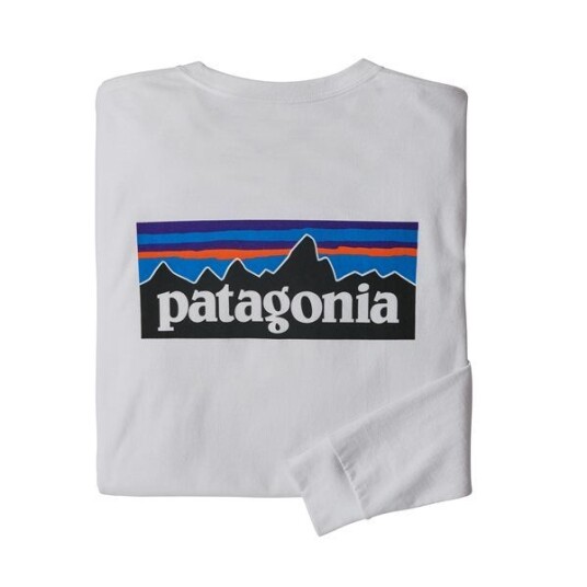 Patagonia P-6 Logo LS Responsibili-Tee Men White White XXL Patagonia P-6 Logo LS Responsibili-Tee Men White White XXL
